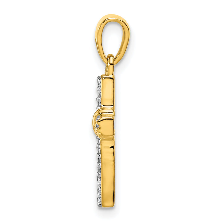 14k 1/6ct. Diamond Latin Cross Pendant