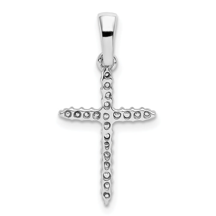14k White Gold 1/6ct. Diamond Cross Pendant