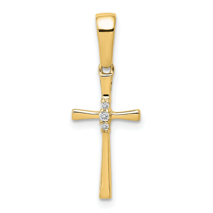 14K .02ct. Diamond Cross Pendant