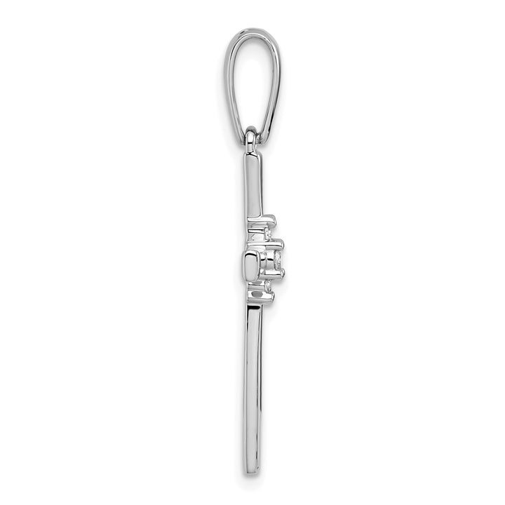 14k White Gold 1/15ct. Diamond Cross Pendant