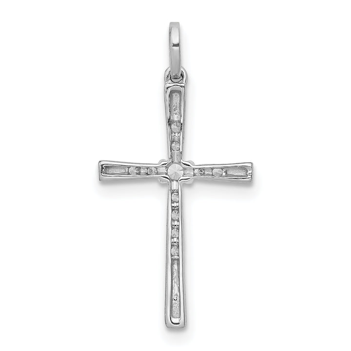 14k White Gold 1/10ct. Diamond Cross Pendant