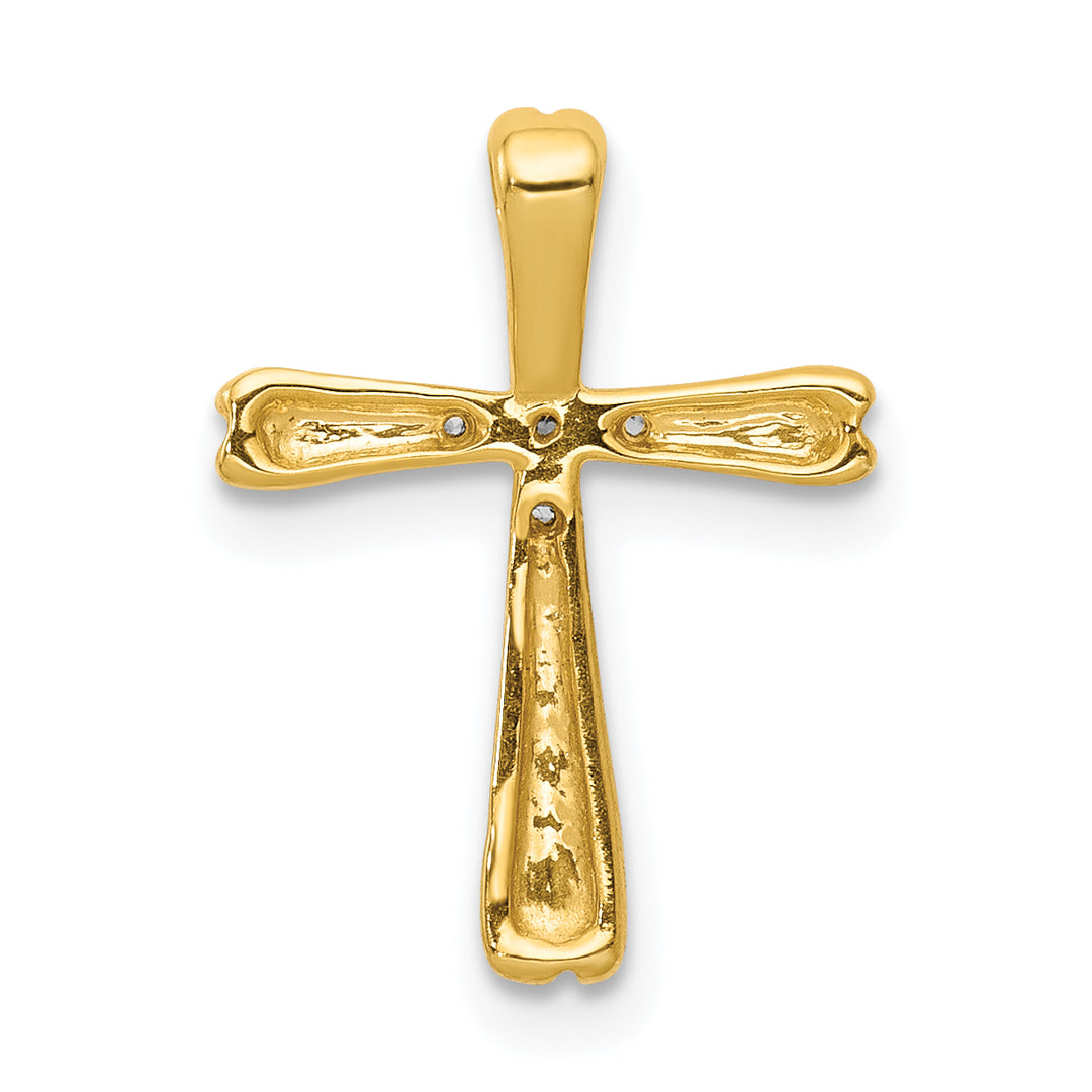 14k Diamond Cross Slide Pendant