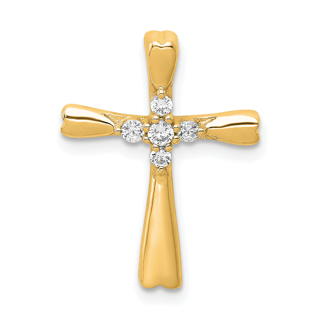 14k Diamond Cross Slide Pendant