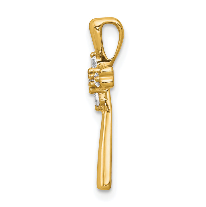 14k Diamond Cross Slide Pendant