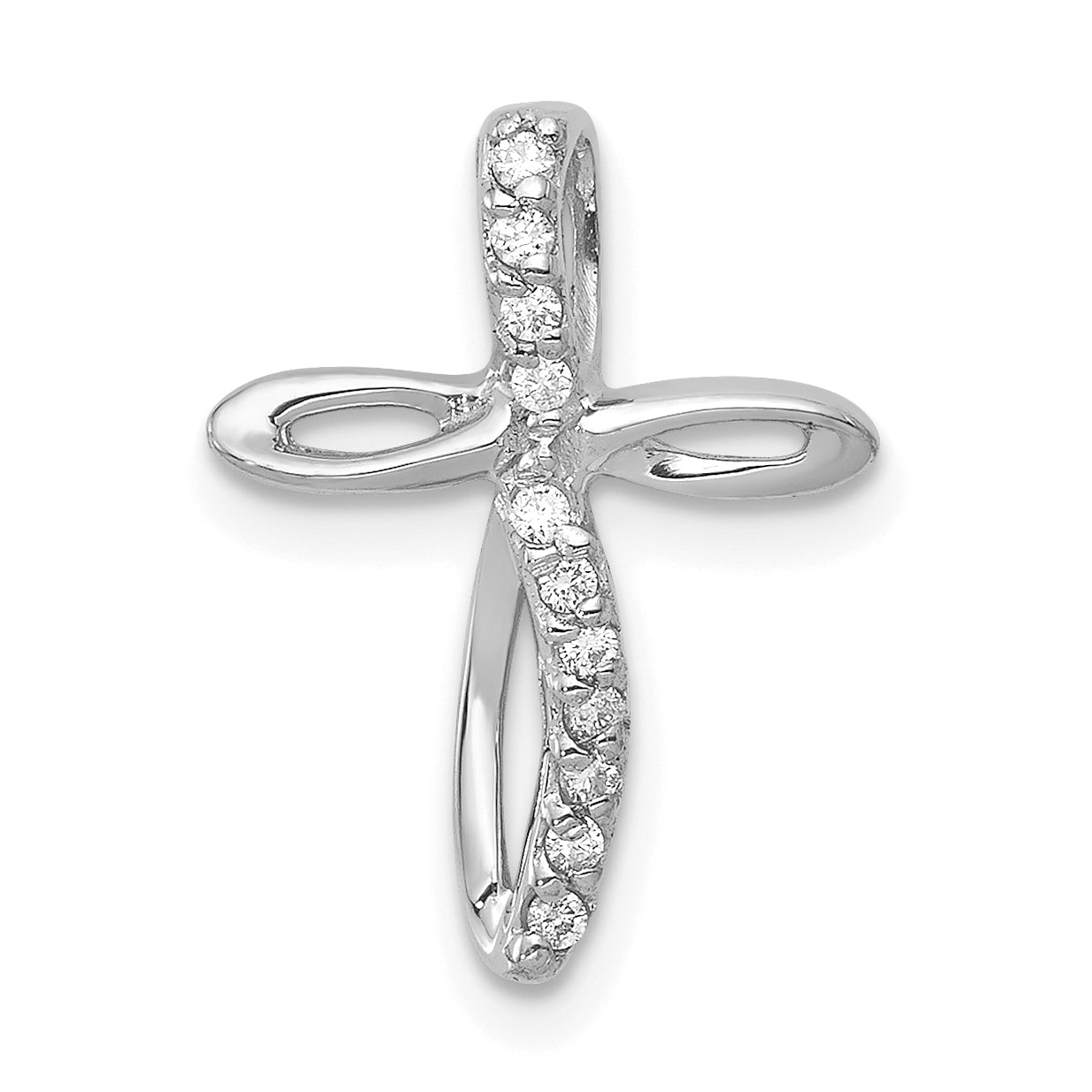 14k White Gold Cross Mounting