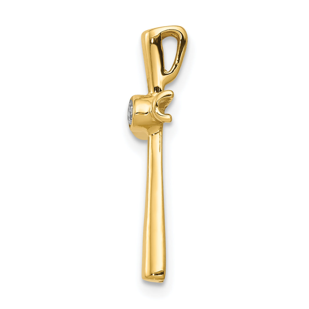 14k A Diamond Cross Pendant