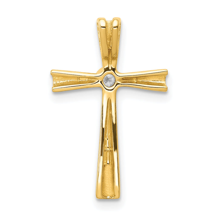 14k AA Diamond Cross Pendant