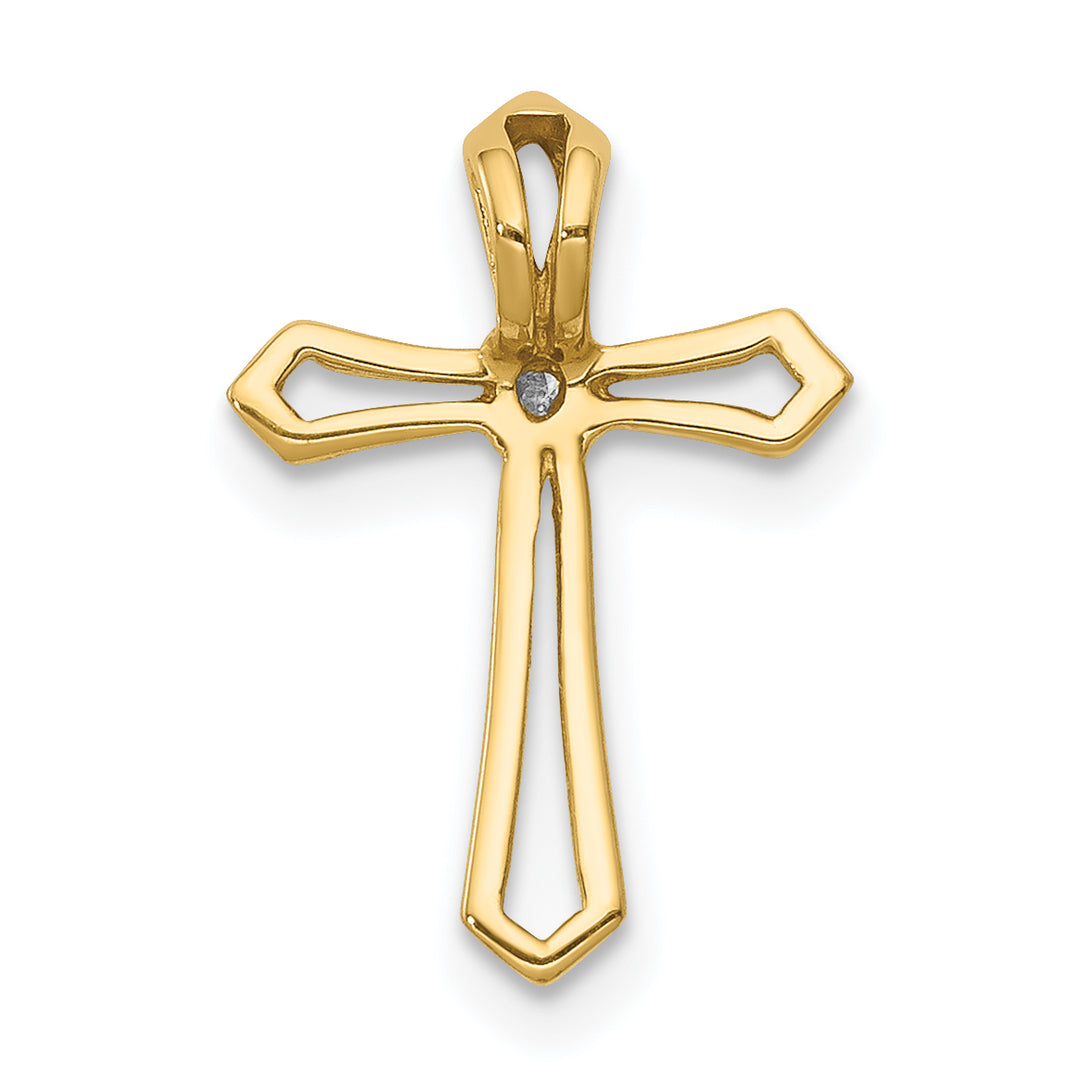 14k AA Diamond Cross Pendant