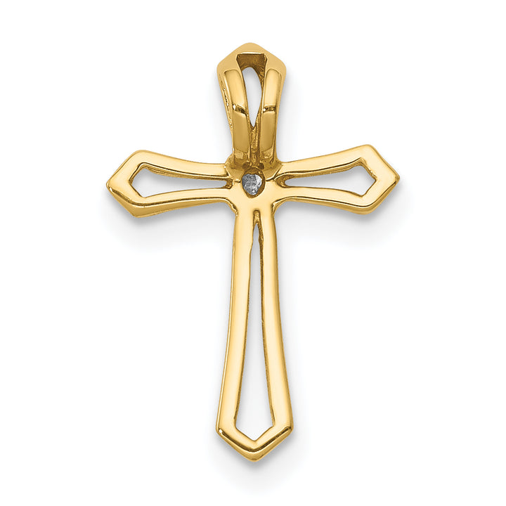 14k AA Diamond Cross Pendant
