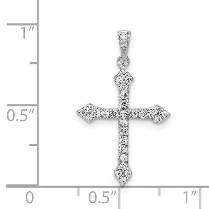 14k White Gold 1/4ct. Diamond Cross Pendant