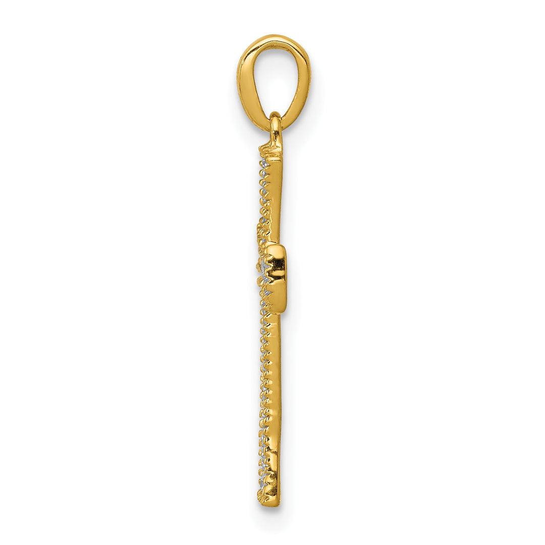 14k  1/10ct. Diamond Cross Pendant