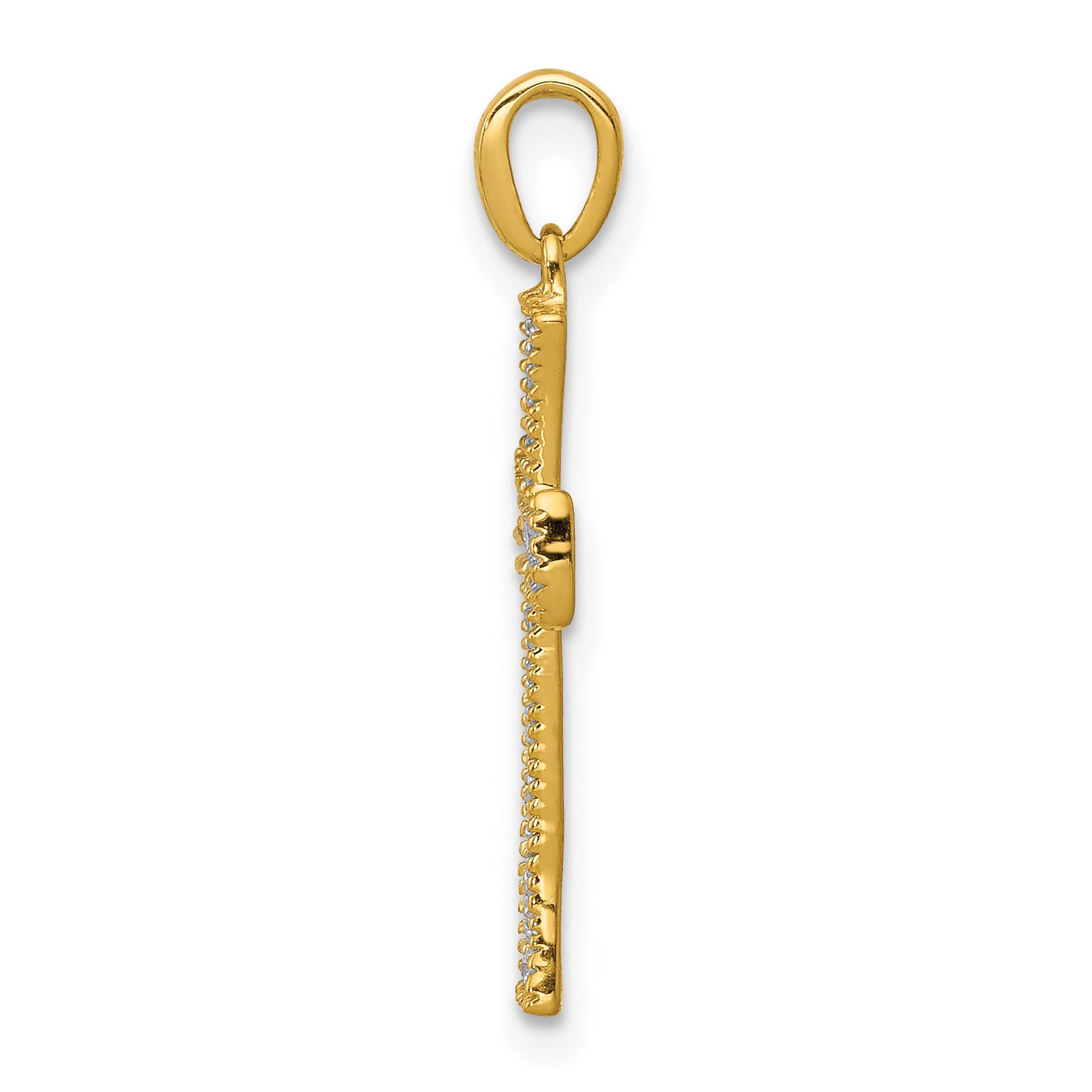 14k  1/10ct. Diamond Cross Pendant