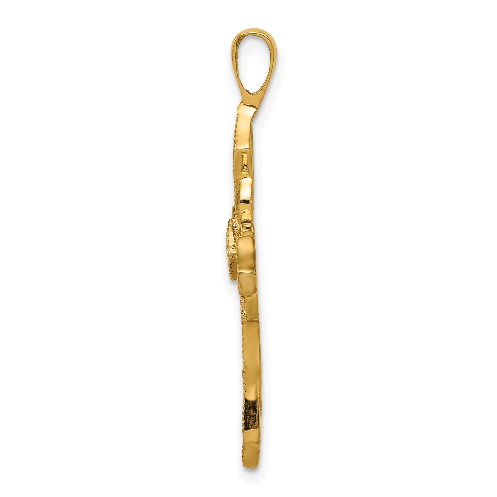 14k A Diamond Passion Cross Pendant