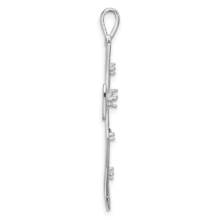 14k White Gold Fancy Cross Pendant Mounting