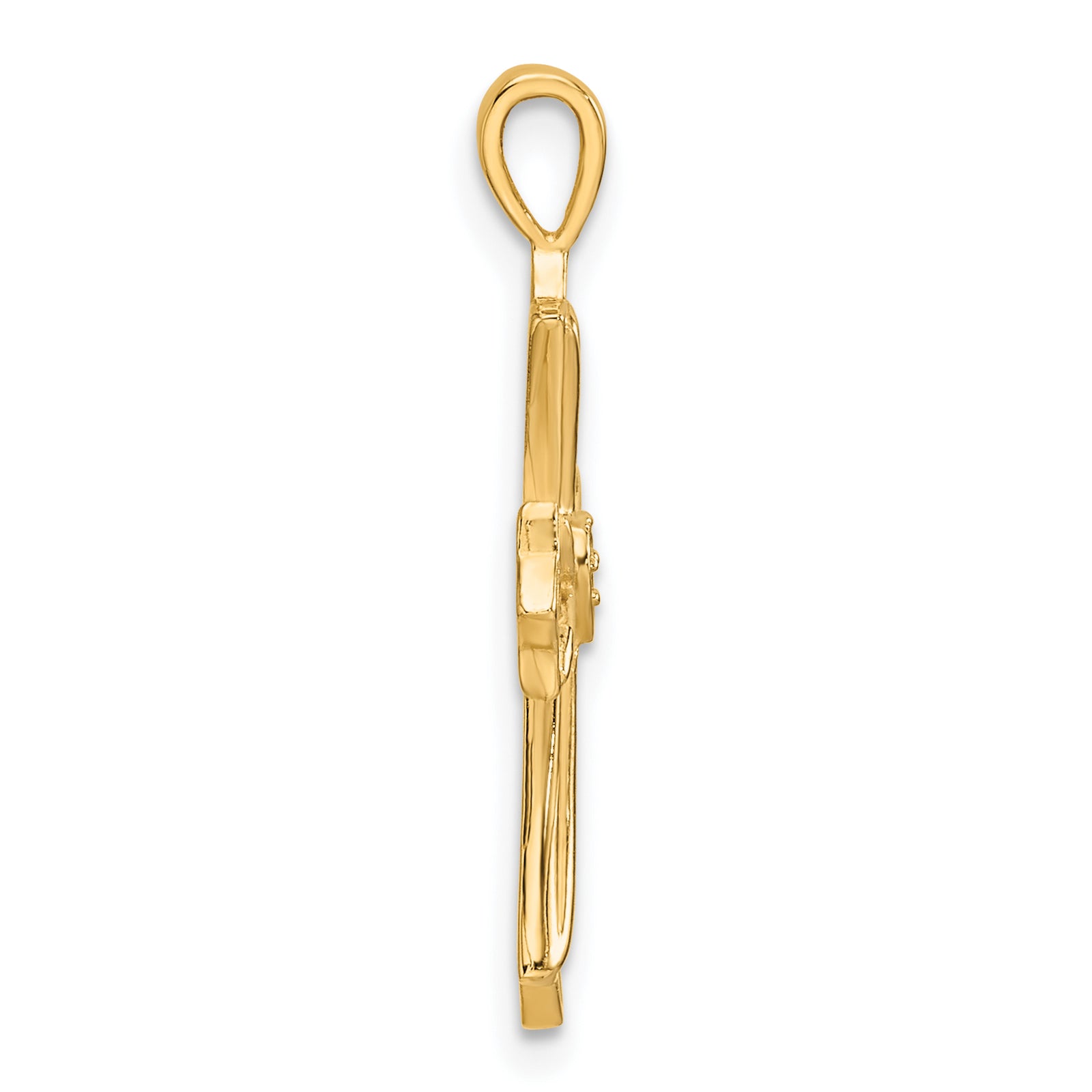 14k Cross w/ Heart Center Pendant Mounting