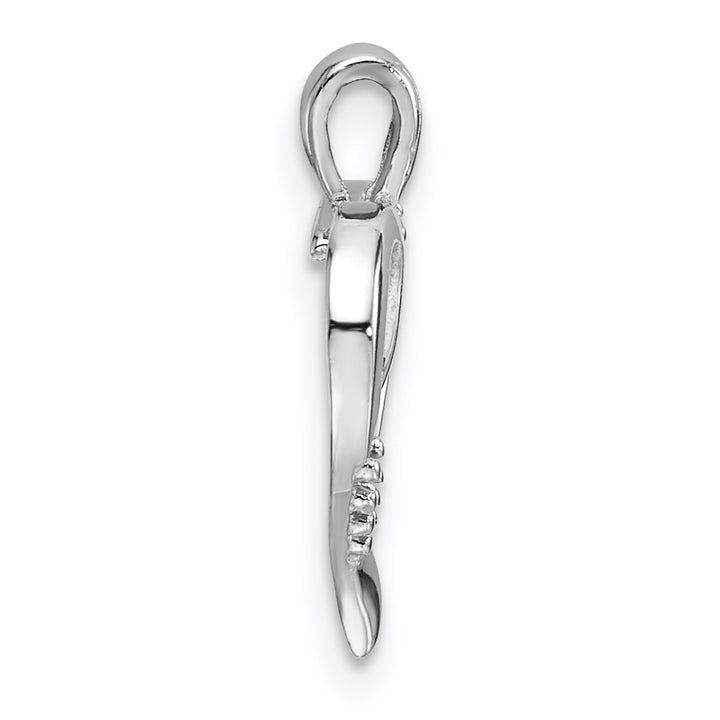 14k White Gold Heart Cross Pendant Mounting