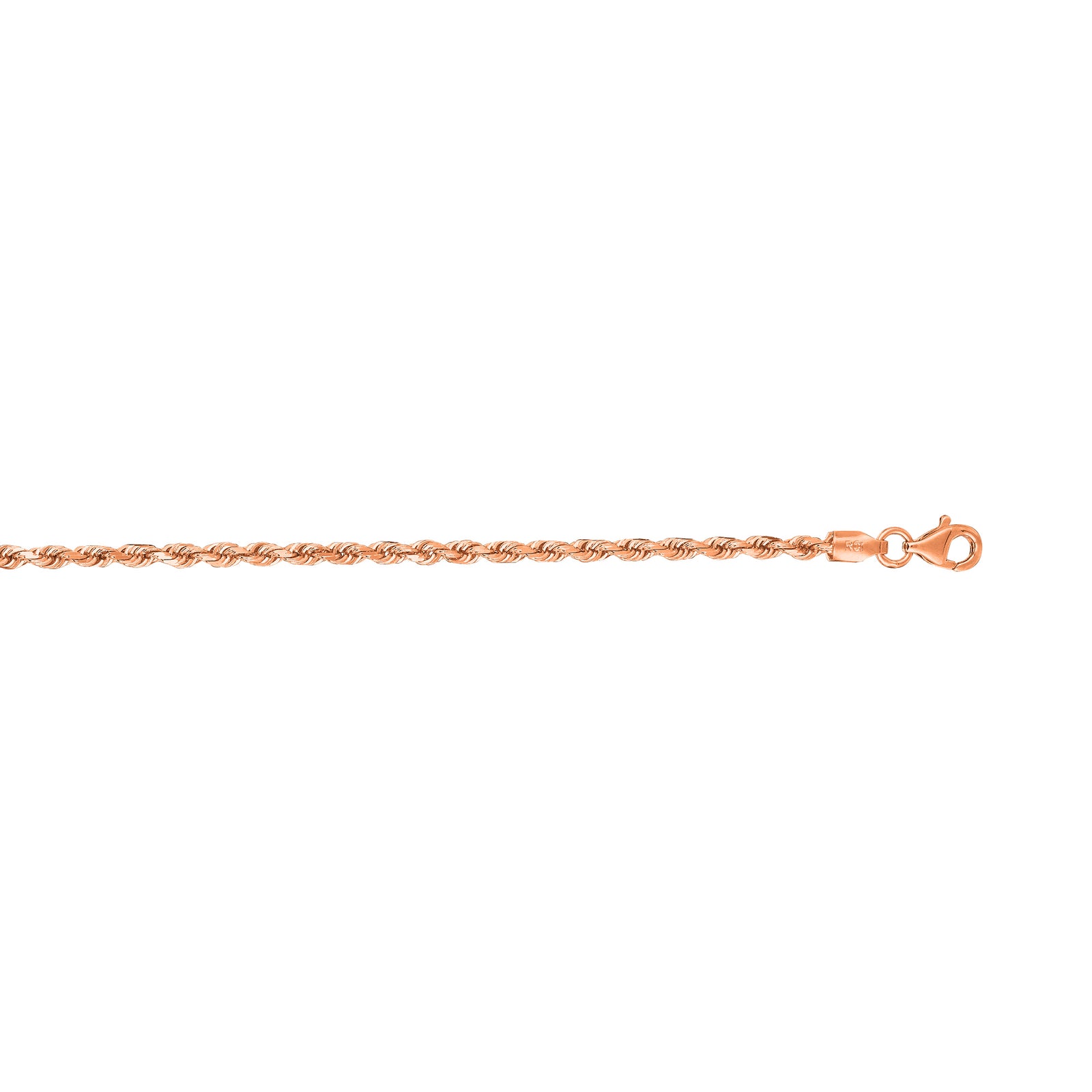 14K Gold 20"" 2.5mm Solid Royal Rope Chain