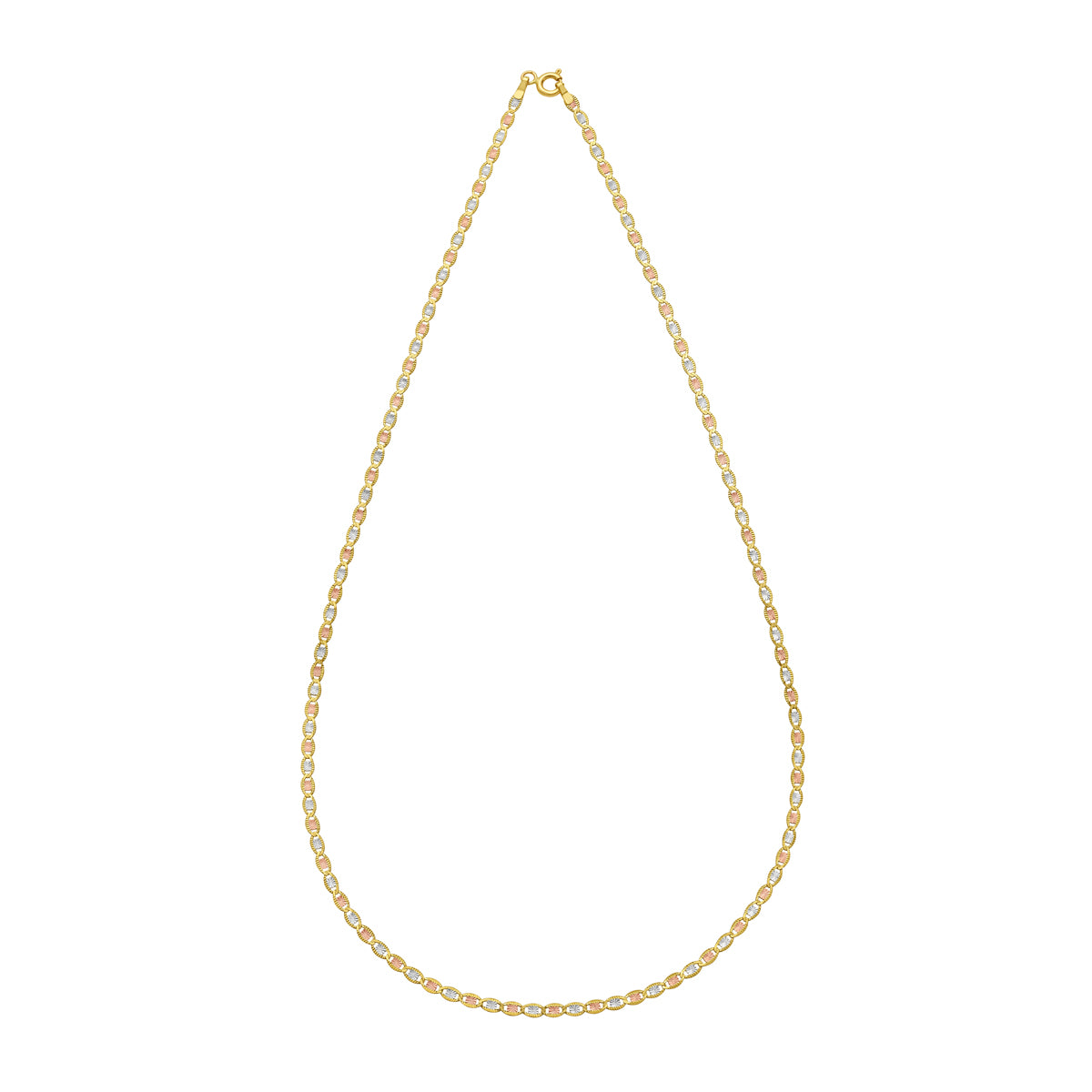 14K Gold 2mm Pave Valentino Chain