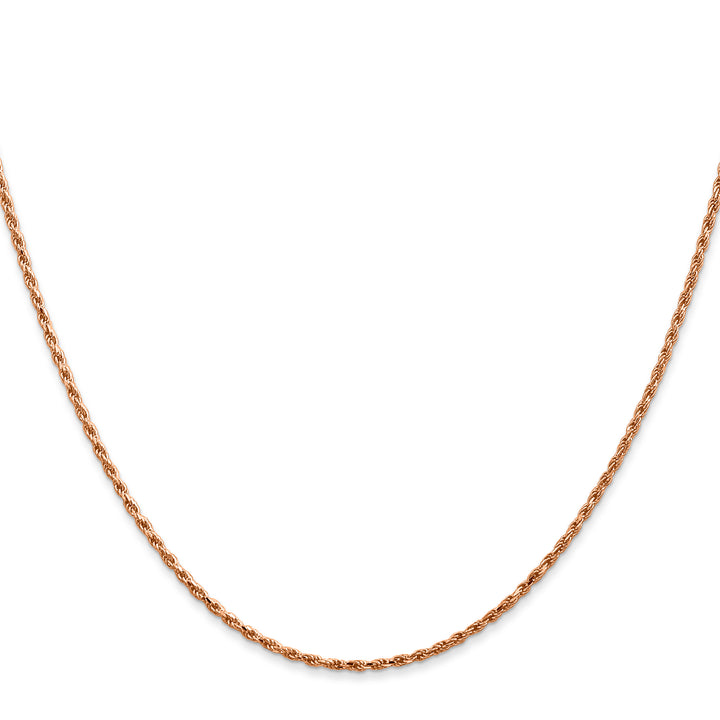 14k Rose Gold 1.5mm D/C Machine-made Rope Chain