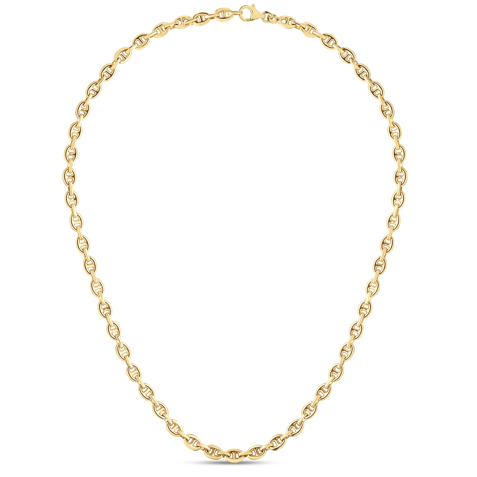 14K Puffed 5.4mm Mariner Bracelet