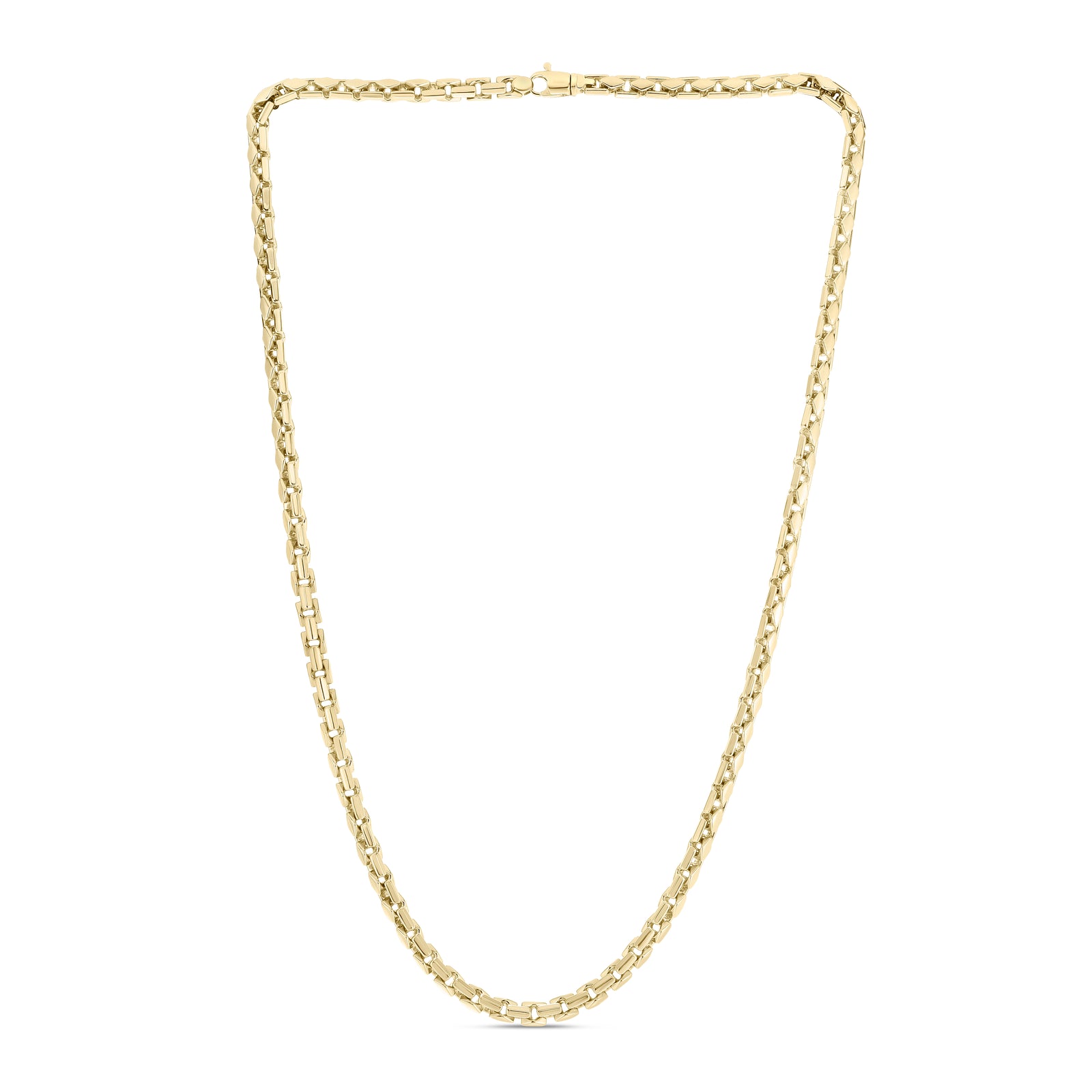 14K 5mm Mens Fancy Box Chain