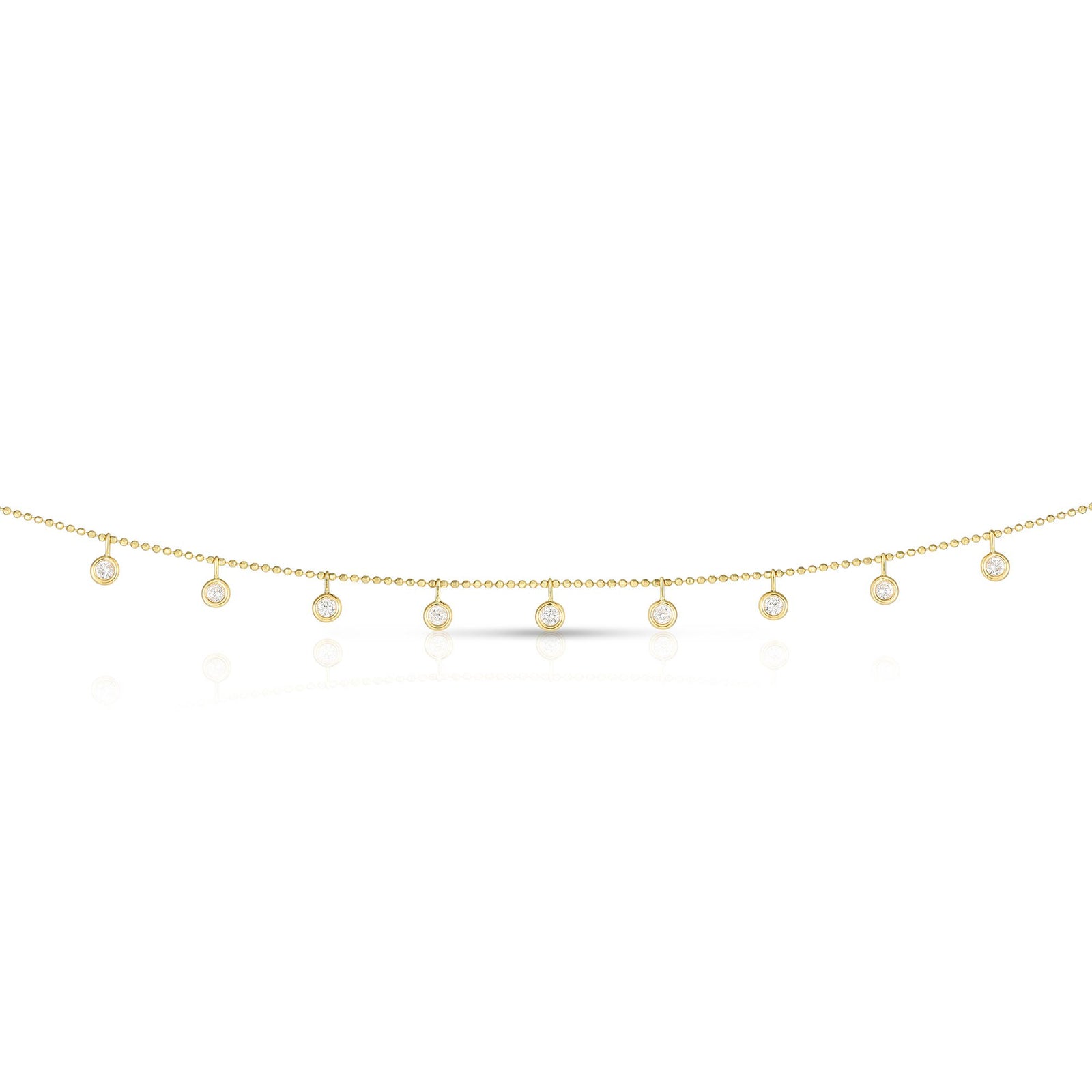 14K Gold .50ct Dangling Diamonds Necklace
