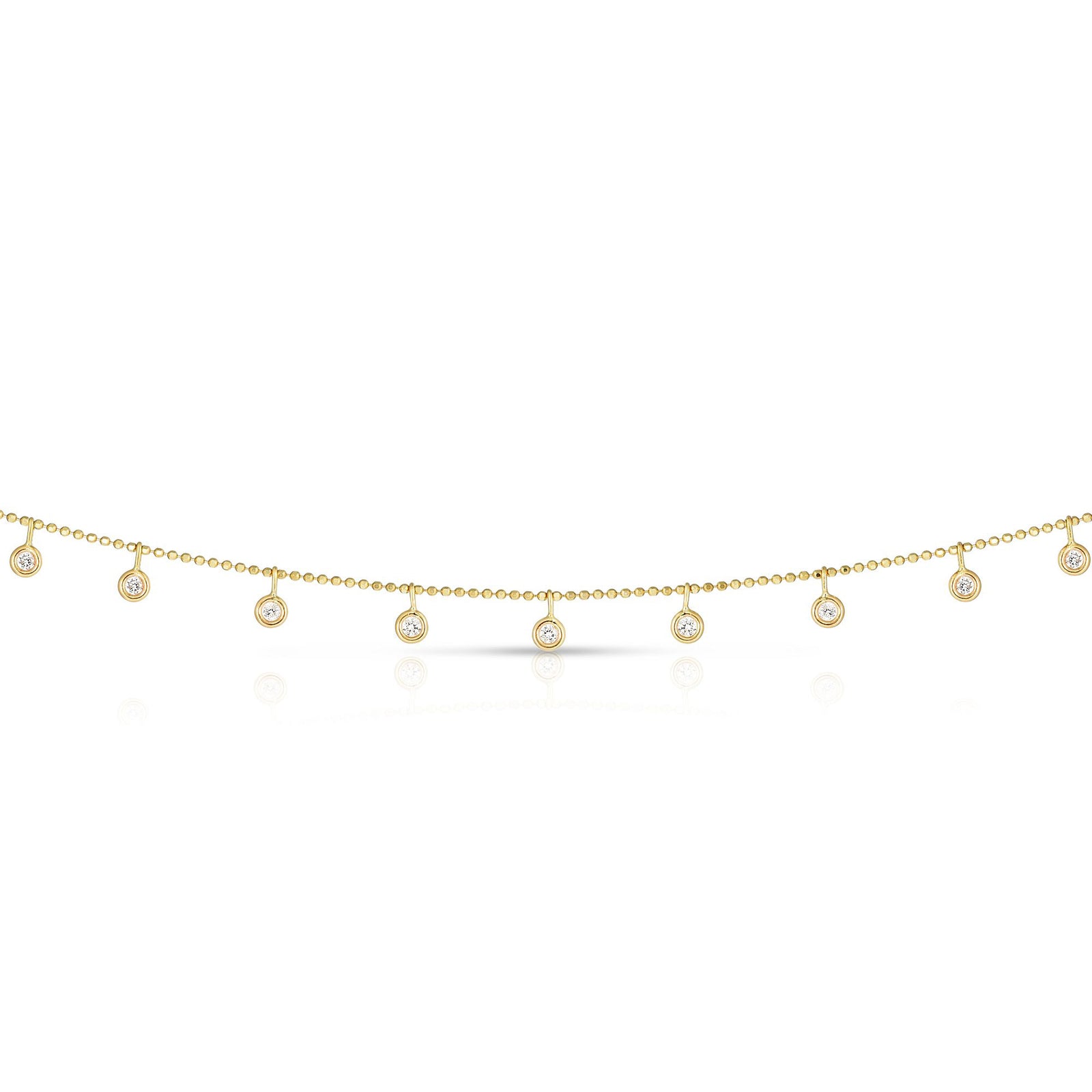 14K Gold .25ct Dangling Diamonds Necklace