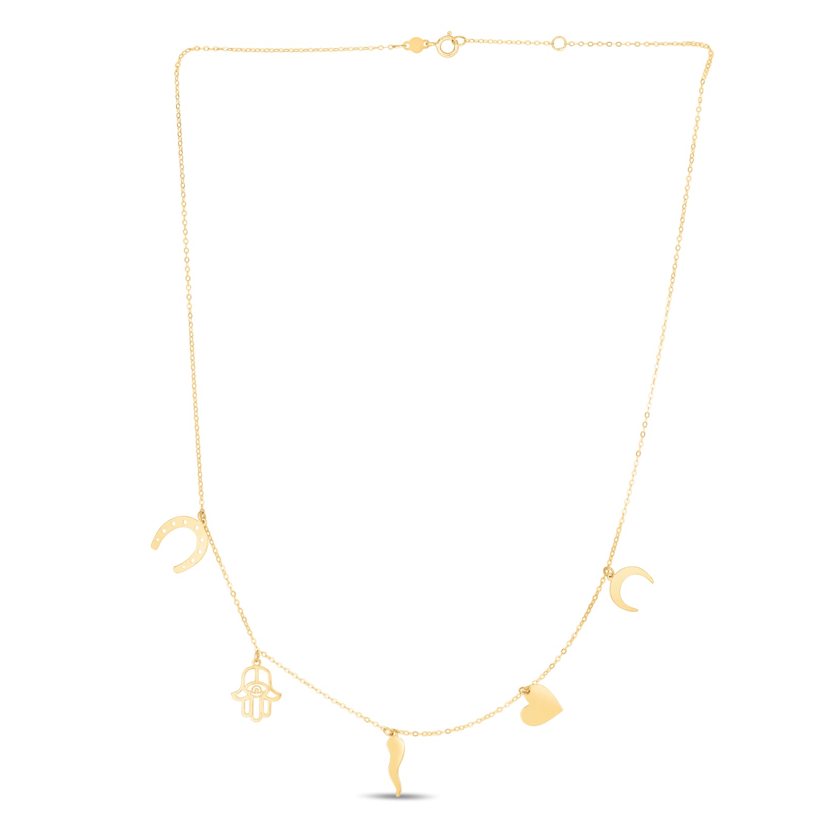 14K Gold Trend Charm Dangle Bracelet