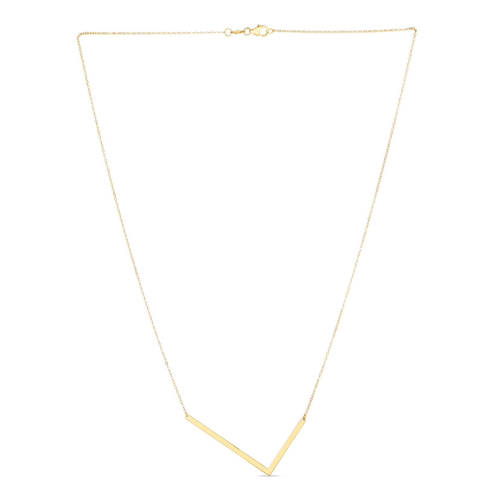 14K Gold Large Initial L Necklace
