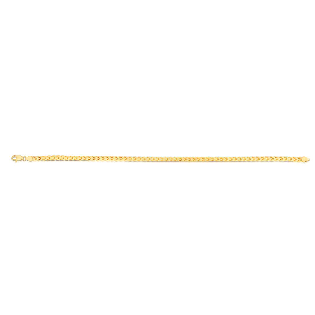 14K Gold 22"" 3.1mm Diamond Cut Round Franco Chain