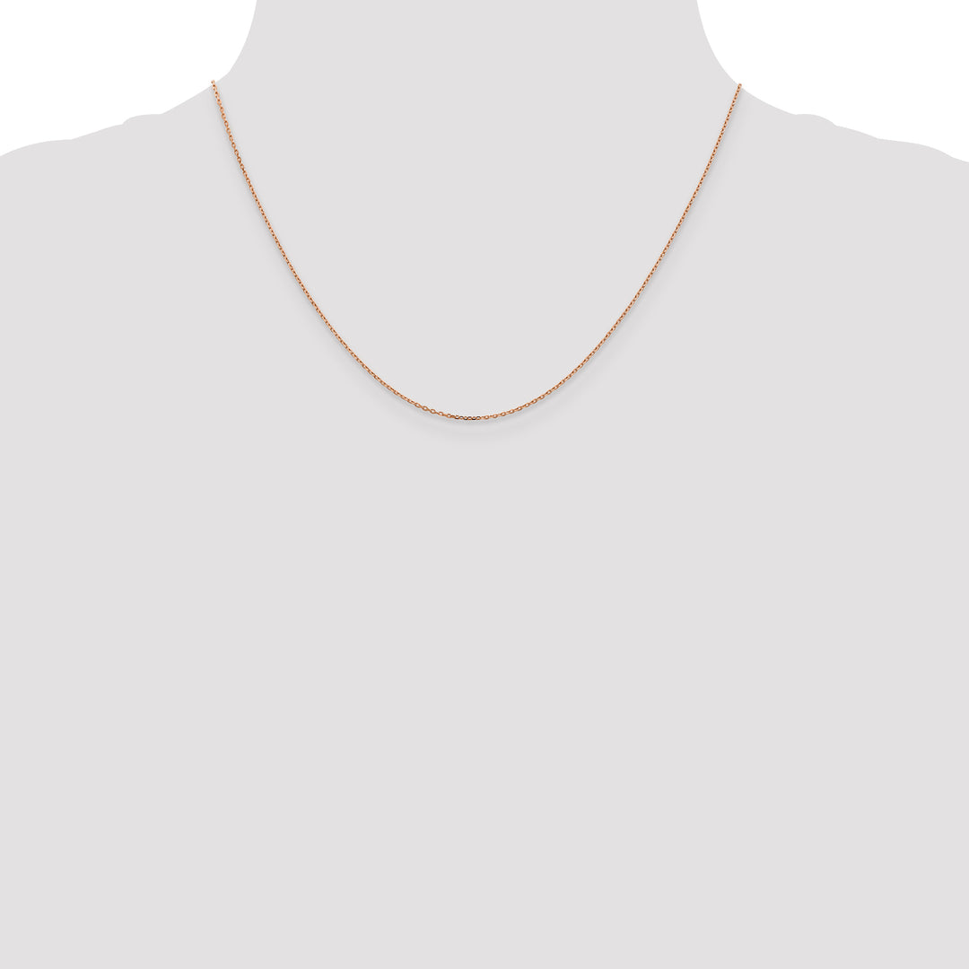 14k Rose Gold 1.0mm D/C Cable Chain