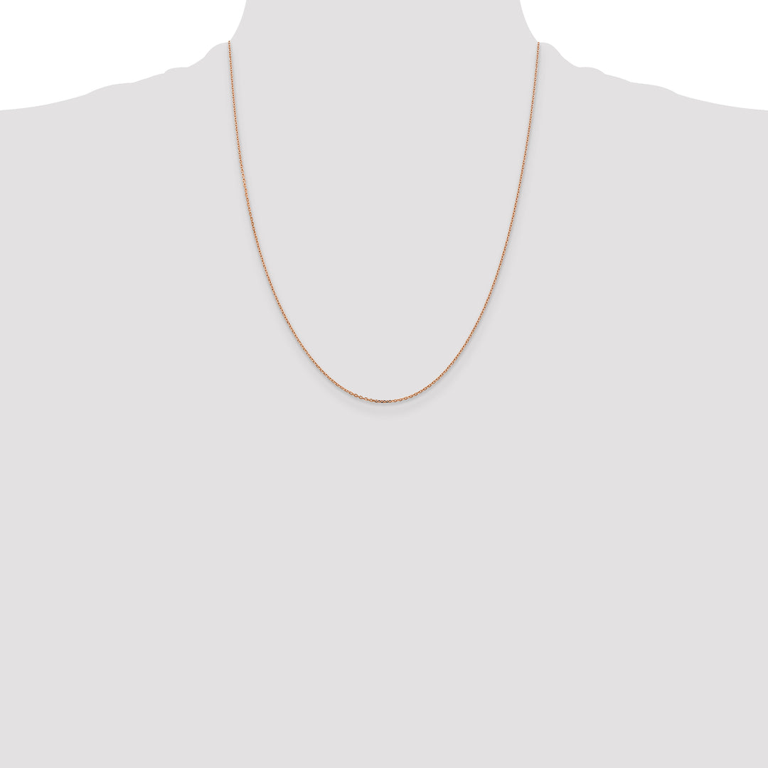 14k Rose Gold 1.0mm D/C Cable Chain