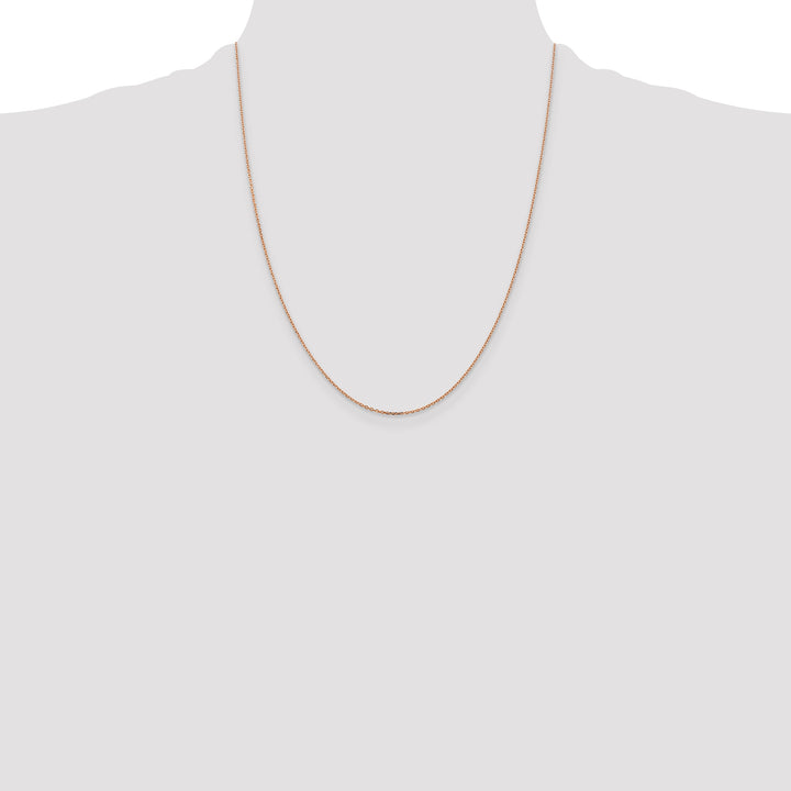14k Rose Gold 1.0mm D/C Cable Chain