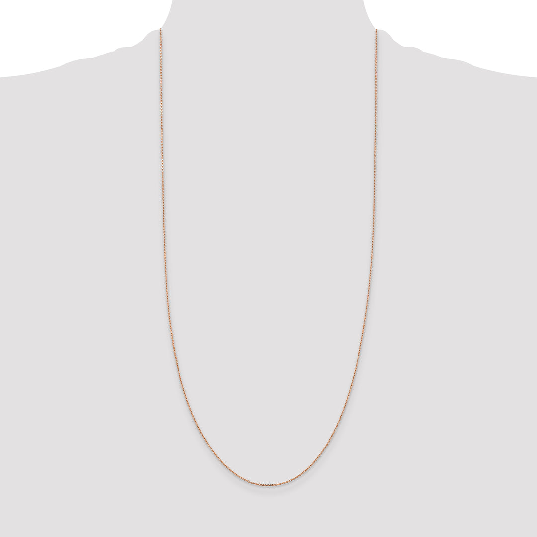 14k Rose Gold 1.0mm D/C Cable Chain