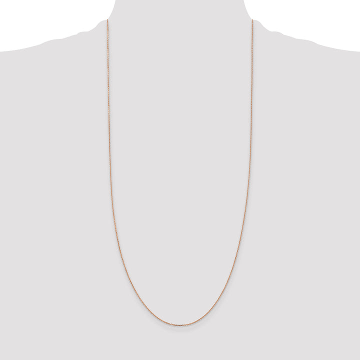 14k Rose Gold 1.0mm D/C Cable Chain