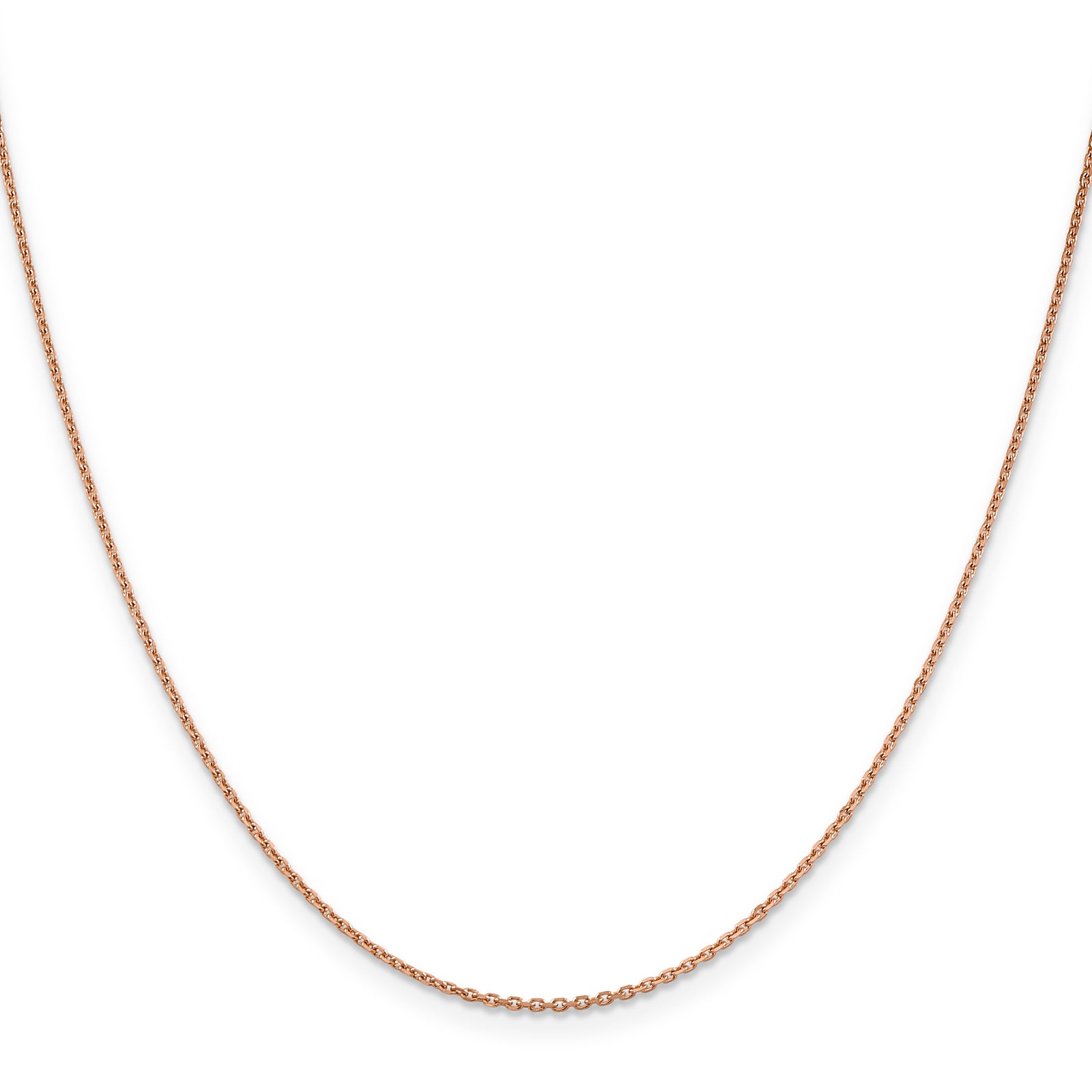 14k Rose Gold 1.4mm D/C Cable Chain