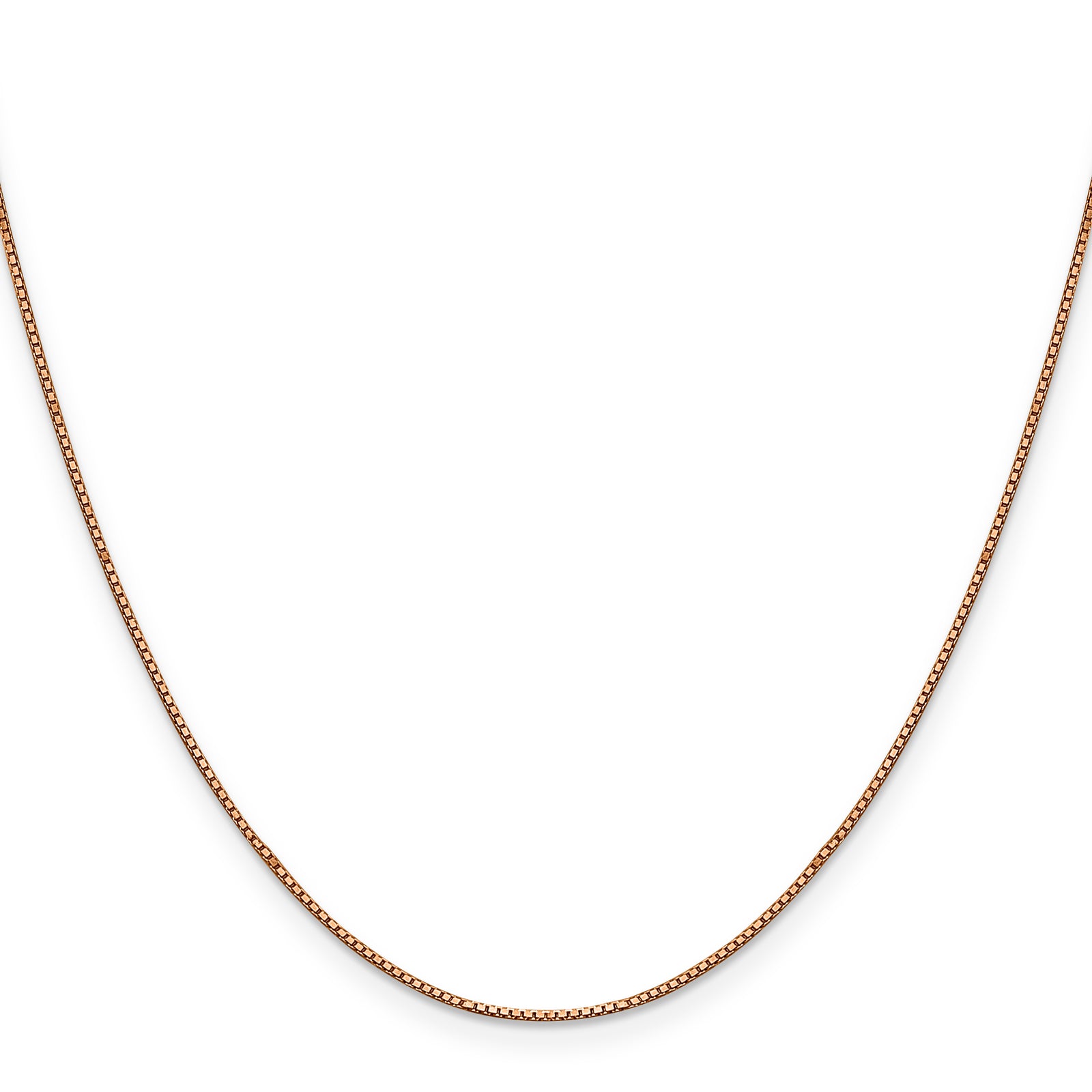 14k Rose Gold .9mm Box Chain