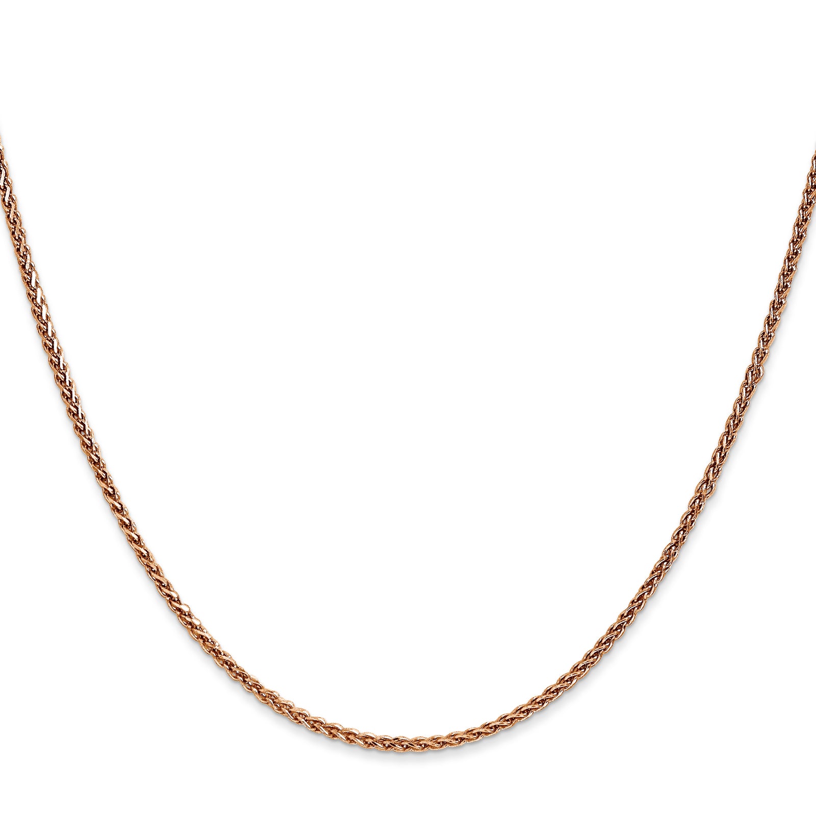 14k Rose Gold 1.7mm D/C Spiga Chain