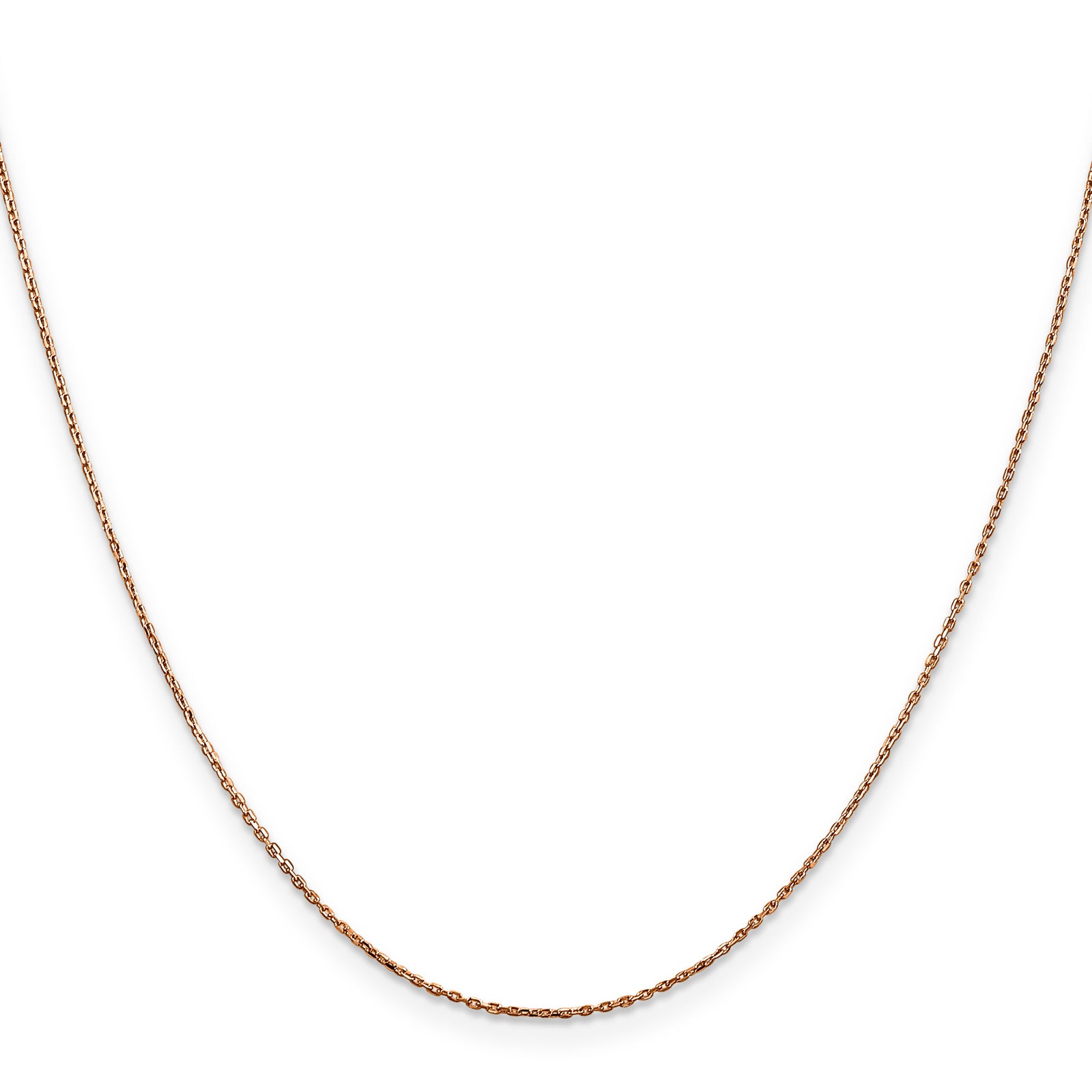 14k Rose Gold .8mm D/C Cable Chain