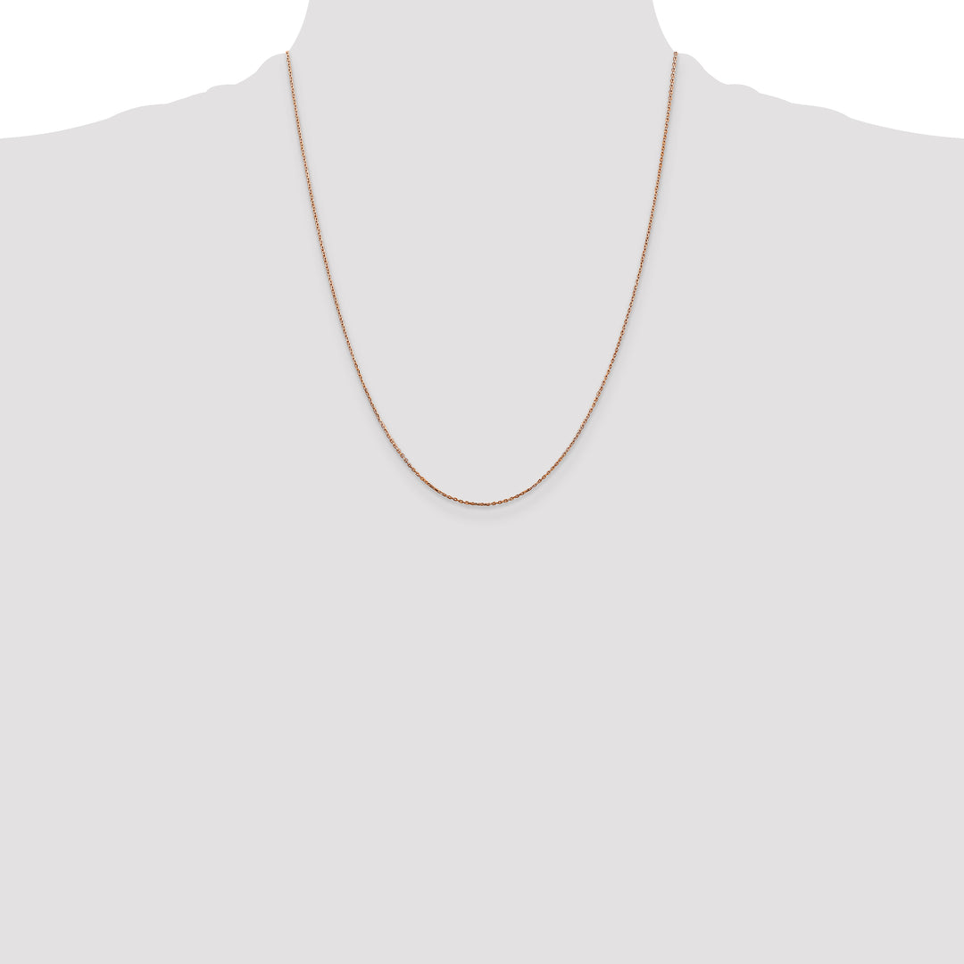14k Rose Gold .8mm D/C Cable Chain