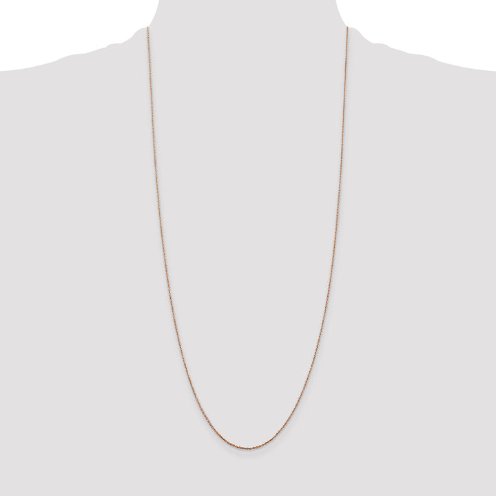 14k Rose Gold .8mm D/C Cable Chain