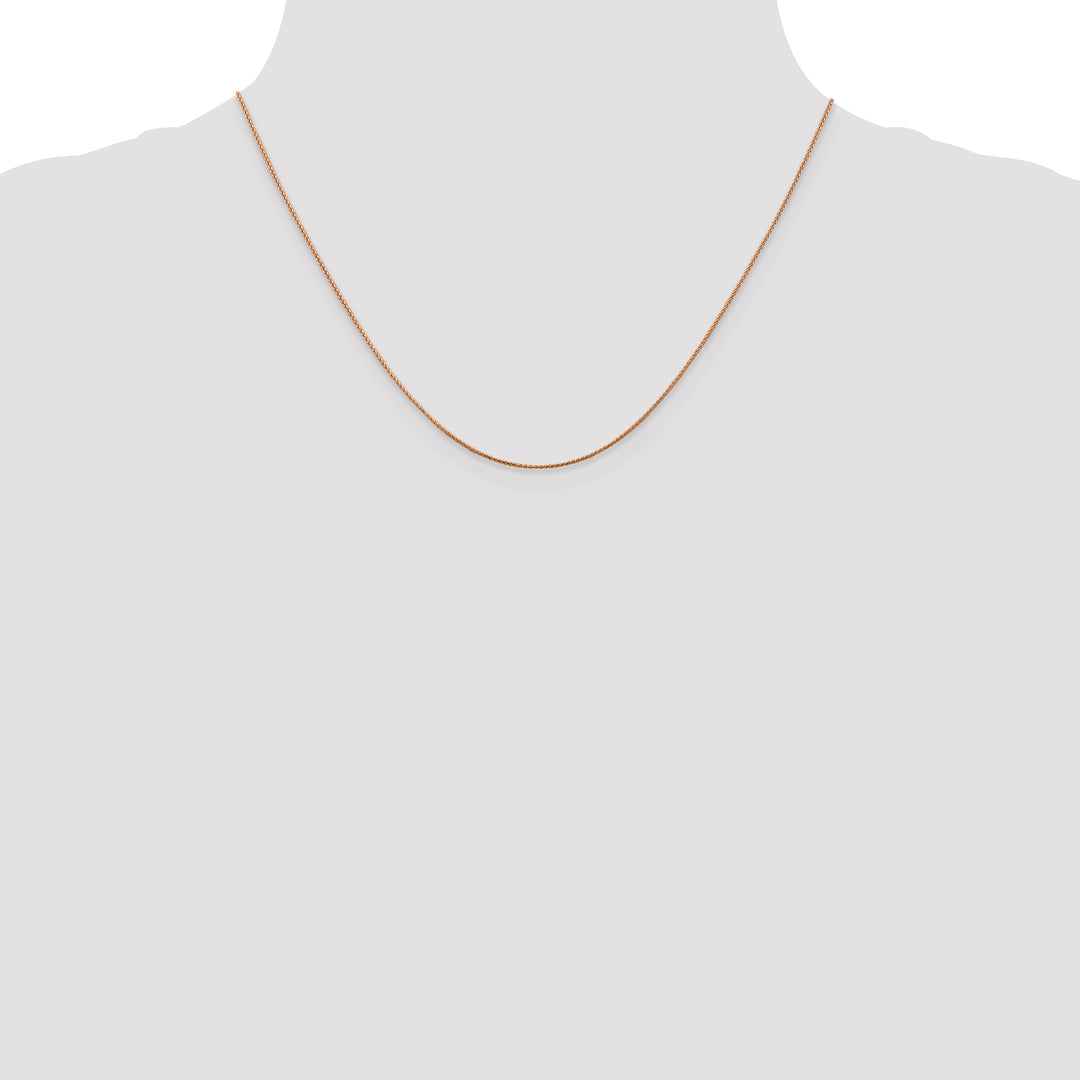 14k Rose Gold .85mm D/C Spiga Chain