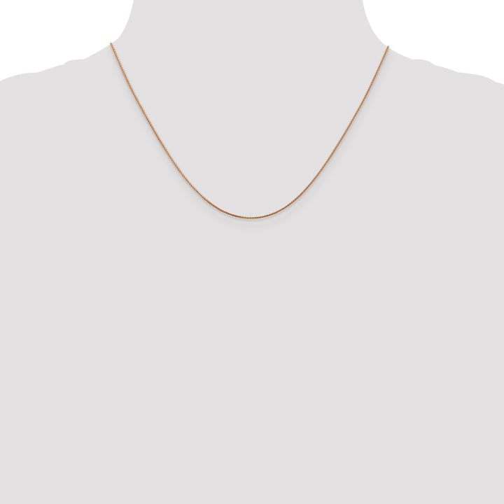 14k Rose Gold .85mm D/C Spiga Chain