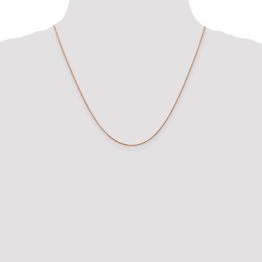 14k Rose Gold .85mm D/C Spiga Chain