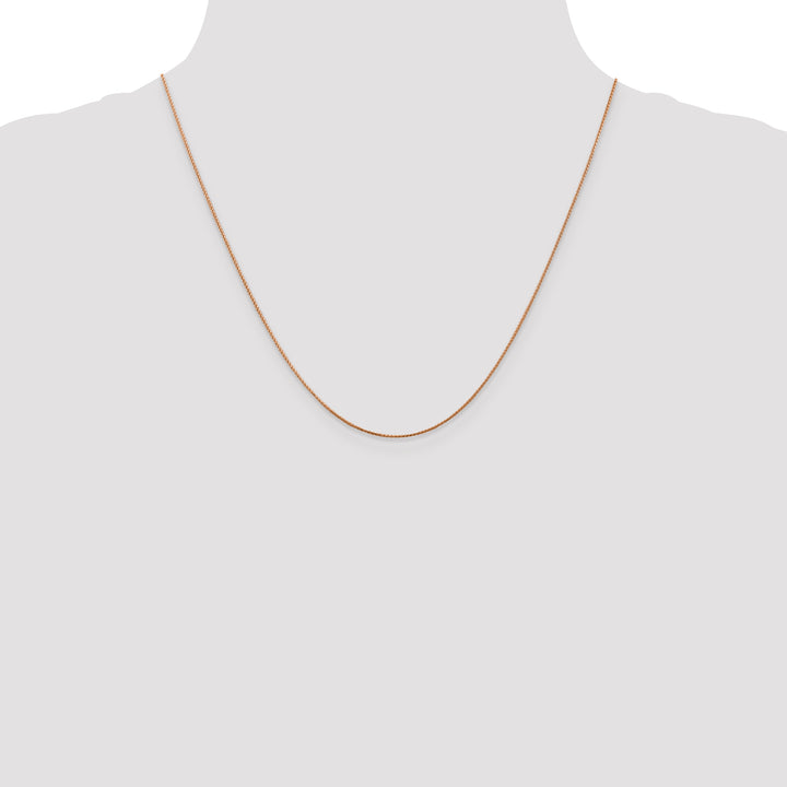 14k Rose Gold .85mm D/C Spiga Chain