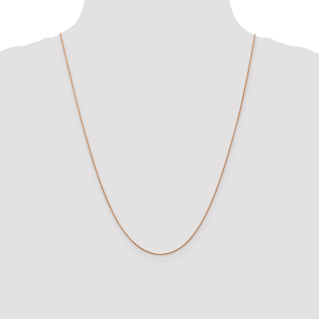 14k Rose Gold .85mm D/C Spiga Chain