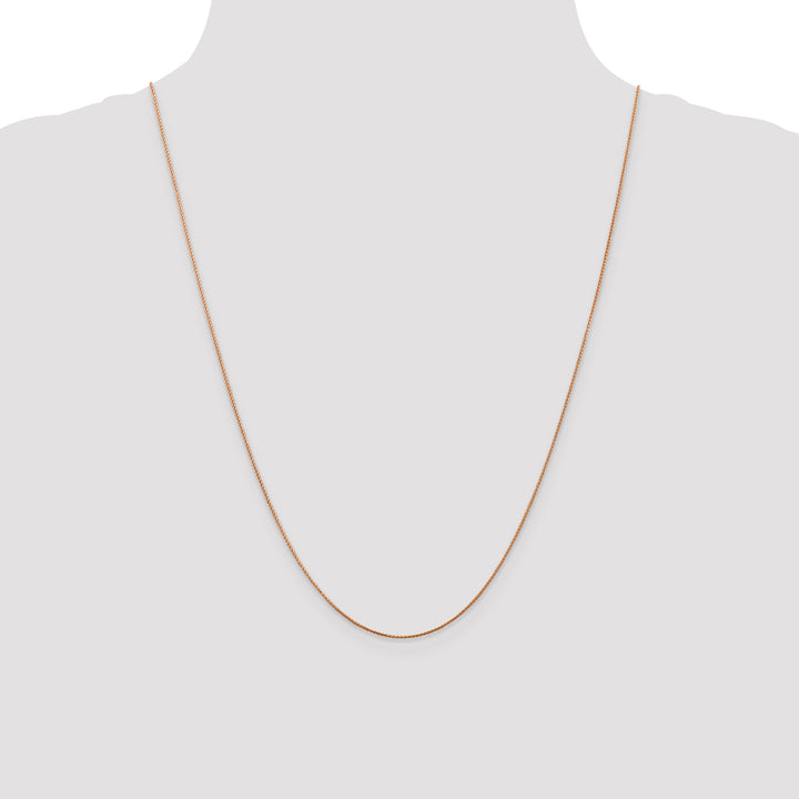 14k Rose Gold .85mm D/C Spiga Chain