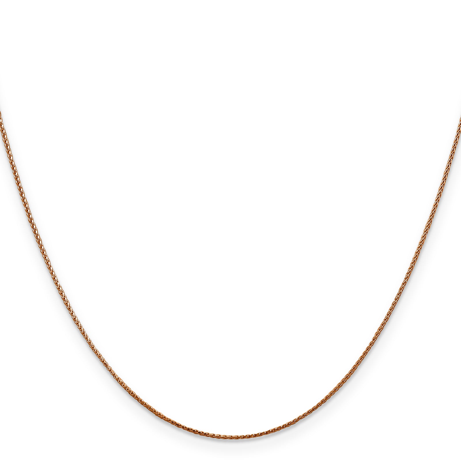 14k Rose Gold .85mm D/C Spiga Chain