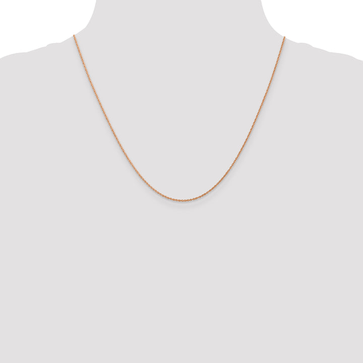 14k Rose Gold .8mm Baby Rope Chain