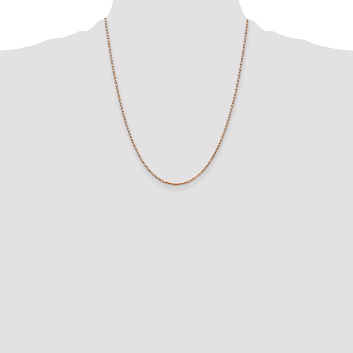 14k Rose Gold 1.3mm Box Chain